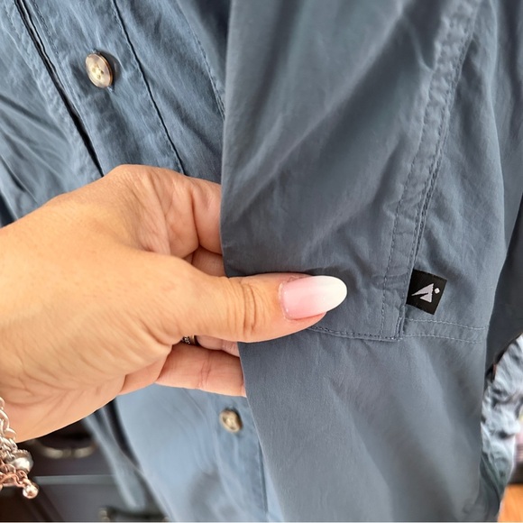 Eastern Mountain Sports EMS Blue Nylon Vented Fishing Outdoor Shirt Men’s M - Picture 4 of 14